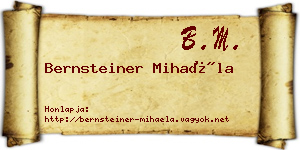 Bernsteiner Mihaéla névjegykártya